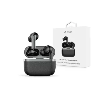    Devia ANC TWS Ultra1 – vezeték nélküli fülhallgató aktív zajszűréssel, 6 mikrofonnal és 32 órás üzemidővel - Fekete