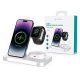 Devia Smart Series 3 az 1-ben vezeték nélküli töltőállvány iPhone-hoz, Apple Watch-hoz és AirPods-hoz, éjjeli fénnyel