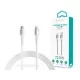 DEVIA Gracious Serie USB-C → Lightning PD gyorstöltő kábel 1,5 m (3A) – fehér