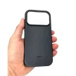 MAQO™ MagSafe-rögzítésű FineTech-szövettok iPhone 17 Pro Max -hoz – Fekete
