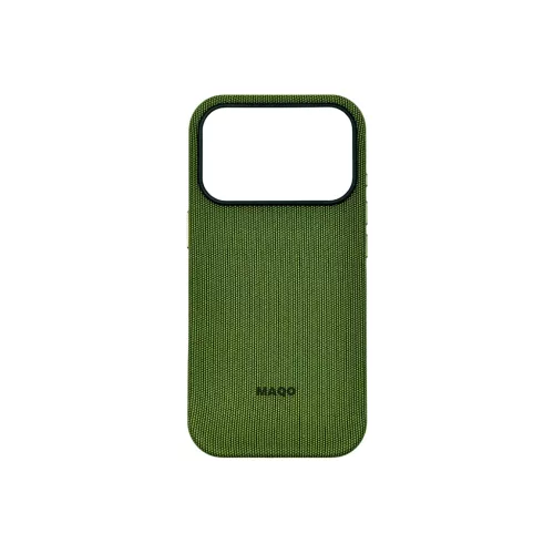 MAQO™ MagSafe-rögzítésű FineTech-szövettok iPhone 17 Pro -hoz – Zöld