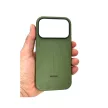 MAQO™ MagSafe-rögzítésű FineTech-szövettok iPhone 17 Pro -hoz – Zöld