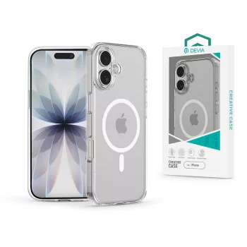   Devia Crystal Series Magnetic 360° kameravédős ütésálló tok - Apple iPhone 17 - átlátszó