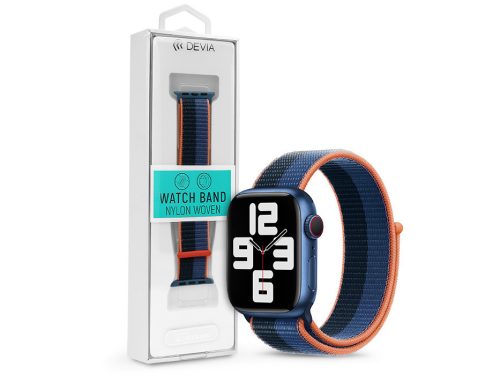 Apple Watch szövet sport szíj - Devia Nylon Woven Braided Adjustable two-tone Watch Loop - 38/40/41 mm - pinch feather