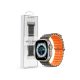 Apple Watch szilikon sport szíj - Devia Deluxe Series Sport6 Silicone Two-tone Watch Band - 42/44/45/49 mm - szürke/narancs
