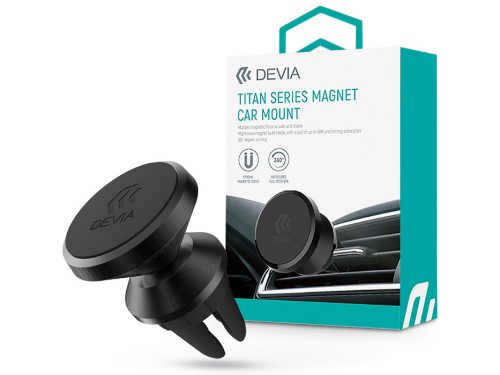 Devia szellőzőrácsba illeszthető mágneses autós tartó - Devia Titan Series Magnet Car Mount - fekete