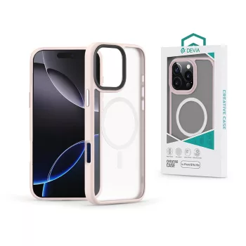   Devia Pino Series Magnetic ütésálló tok - Apple iPhone 16 Pro Max - pink