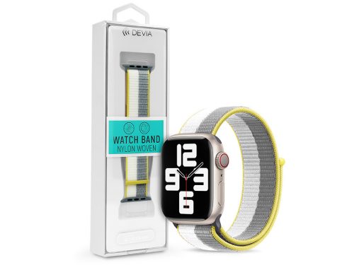 Apple Watch szövet sport szíj - Devia Nylon Woven Braided Adjustable two-tone Watch Loop - 38/40/41 mm - lilac