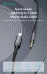 Devia iPure Series Woven AUX 3,5mm jack/Lightning audio kábel 1m - fekete