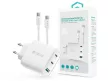 Devia Extreme Speed Series 65W GaN PD hálózati gyorstöltő adapter USB+2xType-C+Type-C kábel - fehér
