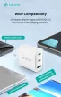 Devia Extreme Speed Series 65W GaN PD hálózati gyorstöltő adapter USB+2xType-C+Type-C kábel - fehér