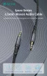 Devia iPure Series Woven AUX 3,5/3,5mm jack audio kábel 1m - fekete
