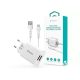 Devia 2xUSB hálózati töltő adapter + USB - Type-C kábel 1 m-es vezetékkel - 12W - Devia Smart Series Charger Suit With Type-C Cable - fehér