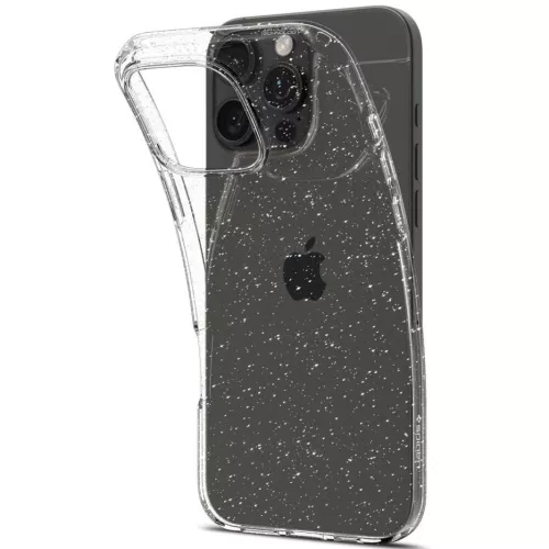 Spigen Liquid Crystal Glitter Apple iPhone 16 Pro tok, Crystal Quartz, átlátszó