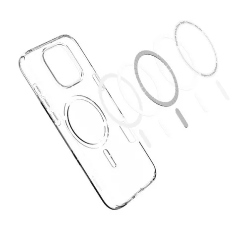 Spigen Liquid Crystal MagFit Apple iPhone 16 Pro tok, MagSafe, Crystal Clear, átlátszó