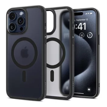   Spigen Ultra Hybrid MagFit Apple iPhone 16 Pro tok, MagSafe, Frost, fekete