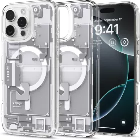   Spigen Ultra Hybrid MagFit Apple iPhone 16 Pro tok, MagSafe, Zero One, fehér