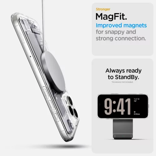 Spigen Ultra Hybrid MagFit Apple iPhone 16 Pro tok, MagSafe, Zero One, fehér