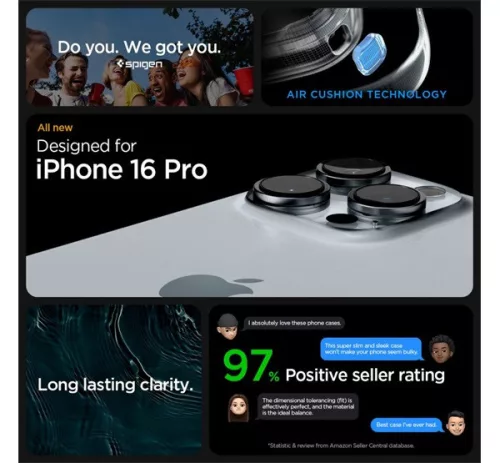 Spigen Ultra Hybrid Apple iPhone 16 Pro tok, Natural Titanium, átlátszó-bézs