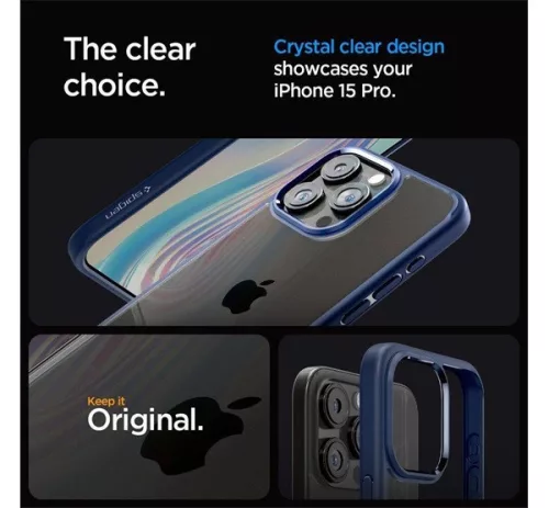 Spigen Ultra Hybrid Apple iPhone 16 Pro tok, Navy Blue, kék