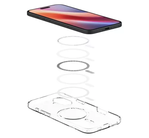 Spigen Liquid Crystal MagFit Apple iPhone 16 Plus tok, MagSafe, Crystal Clear, átlátszó