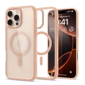  Spigen Ultra Hybrid MagFit Apple iPhone 16 Pro Max tok, MagSafe, Rose Titanium, átlátszó