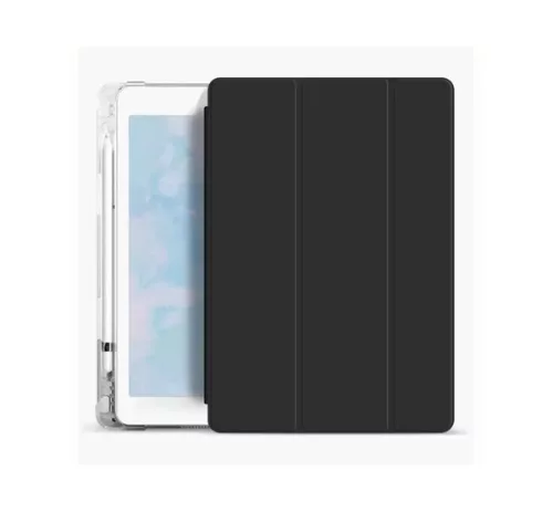 Xprotector Smart Book tok pencil tartóval, átlátszó szilikon hátlappal Apple iPad 10.9 2022 / iPad 11 2025 fekete 