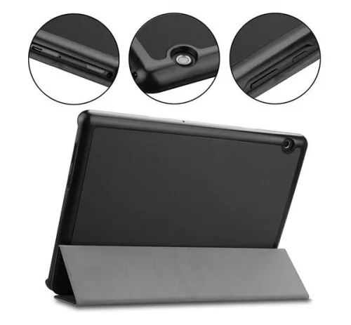 Tactical Book Tri Fold Apple iPad Air 13 ( 2024 / 2025 ), flip tok, fekete