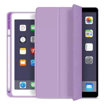   Apple iPad Air ( 2020 / 2022 / 2024 / 2025 ) mappa tok, Apple Pencil tartóval, lila