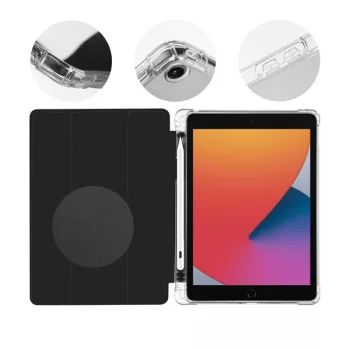   OBAL:ME MistyTab iPad 10.2 2019/2020/2021 oldalra nyíló, kitámasztható tok, fekete
