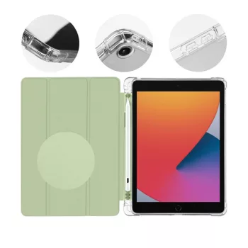   OBAL:ME MistyTab iPad 10.2 2019/2020/2021 oldalra nyíló, kitámasztható tok, zöld