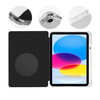  OBAL:ME MistyTab iPad 10.9 2022/ iPad 11 2025 oldalra nyíló, kitámasztható tok, fekete