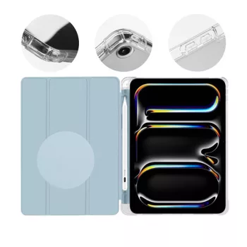   OBAL:ME MistyTab iPad Air 4 (2020)/iPad Pro 11 (1/2/3/4) oldalra nyíló, kitámasztható tok, kék