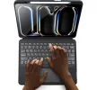 Dux Ducis DK iPad Pro 13 (2024 / 2025) kihajtható tok vezeték nélküli billentyűzettel, fekete