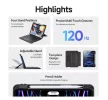 Dux Ducis DK iPad 4/5/6/iPad Pro 11 (2018/2020/2021/2022) kihajtható tok vezeték nélküli billentyűzettel, fekete