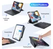 Dux Ducis DK iPad 4/5/6/iPad Pro 11 (2018/2020/2021/2022) kihajtható tok vezeték nélküli billentyűzettel, fekete