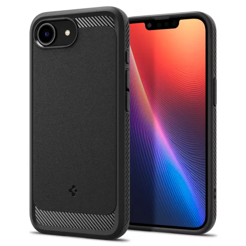 Spigen Rugged Armor MagFit MagSafe tok iPhone 17e / 16e – matt fekete