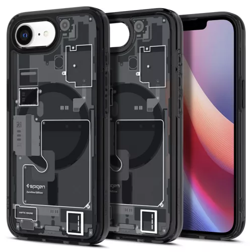 Spigen Ultra Hybrid MagFit Apple iPhone 17e / iPhone 16e tok, MagSafe, Zero One, fekete