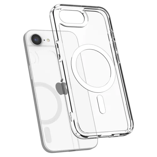 Spigen Ultra Hybrid MagFit Apple iPhone 17e / iPhone 16e tok, MagSafe, Clear White, átlátszó-fehér