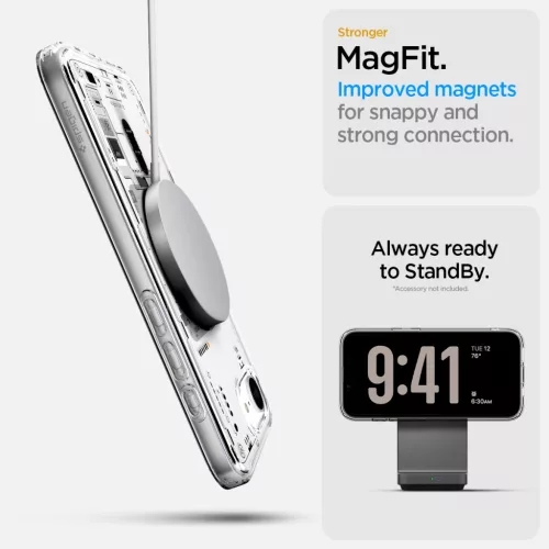 Spigen Ultra Hybrid MagFit Apple iPhone 17e / iPhone 16e tok, Neo One MagSafe, átlátszó
