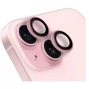   Obal:Me Apple iPhone 15/ 15 Plus tempered glass kamera védő üvegfólia, rózsaszín