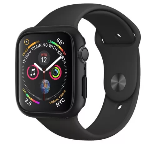Spigen Thin Fit Apple Watch S4 / S5 / S6 / SE 44mm Fekete tok