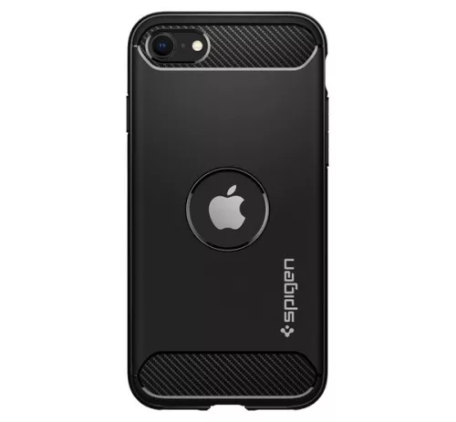 Spigen Rugged Armor Apple iPhone SE 2022 / 2020 tok, Matte Black, fekete