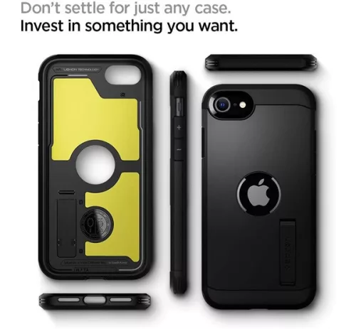 Spigen Tough Armor Apple iPhone SE 2022 / 2020 tok, Black, fekete