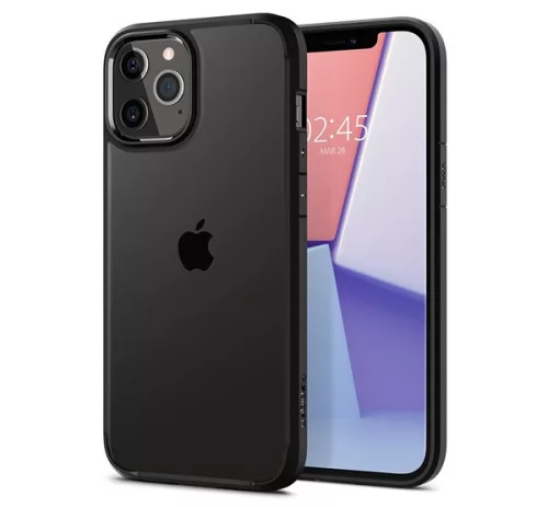 Spigen Ultra Hybrid Apple iPhone 12 / 12 Pro tok, Matte Black, fekete