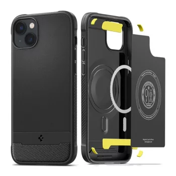   Spigen Rugged Armor Mag Apple iPhone 14 tok, Matte Black Magsafe, fekete