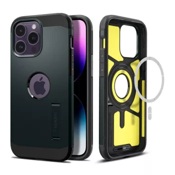   Spigen Tough Armor MagFit Apple iPhone 14 Pro tok Abyss Green MagSafe, zöld