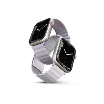   Uniq Revix mágneses szilikon szíj Apple Watch 42/44/45/49mm, lila/fehér