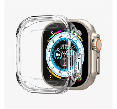 Spigen Ultra Hybrid Apple Watch UItra 2 / 1 49mm tok, Crystal Clear, átlátszó