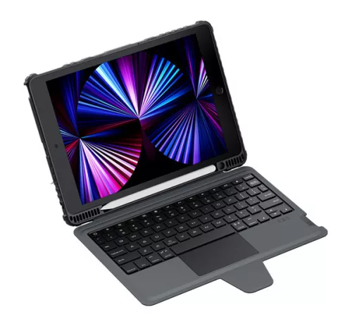 Nillkin Bumper Combo Apple iPad 10.2" billentyűzetes flip tok, fekete